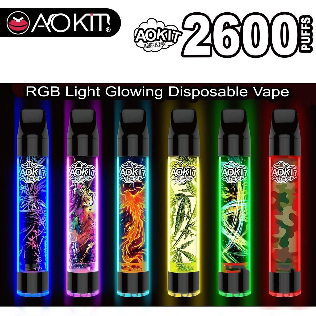 100% Authentic Aokit Lux Disposable Device Cigarettes 2600 Puffs 8.5Pre-Filled Vape Pods 1350mAh batery aviliable Flum
100% Authentic Aokit Lux Disposable Device Cigarettes 2600 Puffs 8.5Pre-Filled Vape Pods 1350mAh batery aviliable Flum