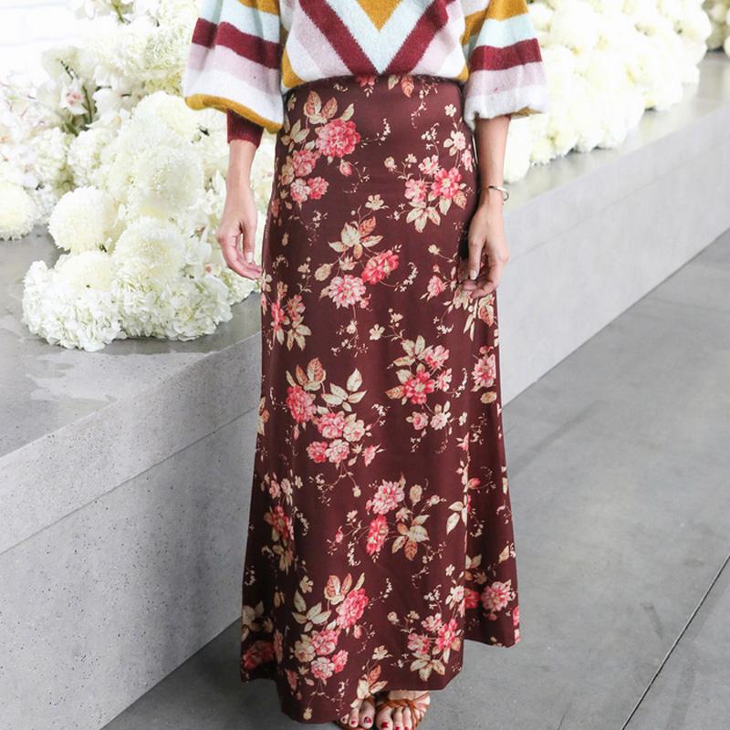 Skirts High Quality 2021 Autumn Vocation Elegant Lady Floral Print Women Maxi Skirt, Brown
Skirts High Quality 2021 Autumn Vocation Elegant Lady Floral Print Women Maxi Skirt, Brown