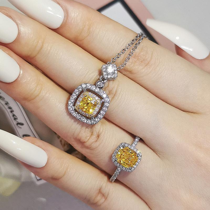 Earrings & Necklace 2pcs Pack Two Gift Yellow Real Silver Color Bride Jewelry Engagement Wedding Bridal For Brides Ring African J6293, As pic
Earrings & Necklace 2pcs Pack Two Gift Yellow Real Silver Color Bride Jewelry Engagement Wedding Bridal For Brides Ring African J6293, As pic
