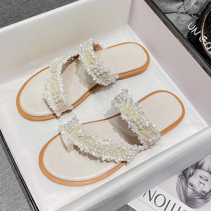 slippers summer women's sandals fashion designer outdoor leisure pearl slippers with low shoes for women flat mules41-43size qyqn, Black
slippers summer women's sandals fashion designer outdoor leisure pearl slippers with low shoes for women flat mules41-43size qyqn, Black