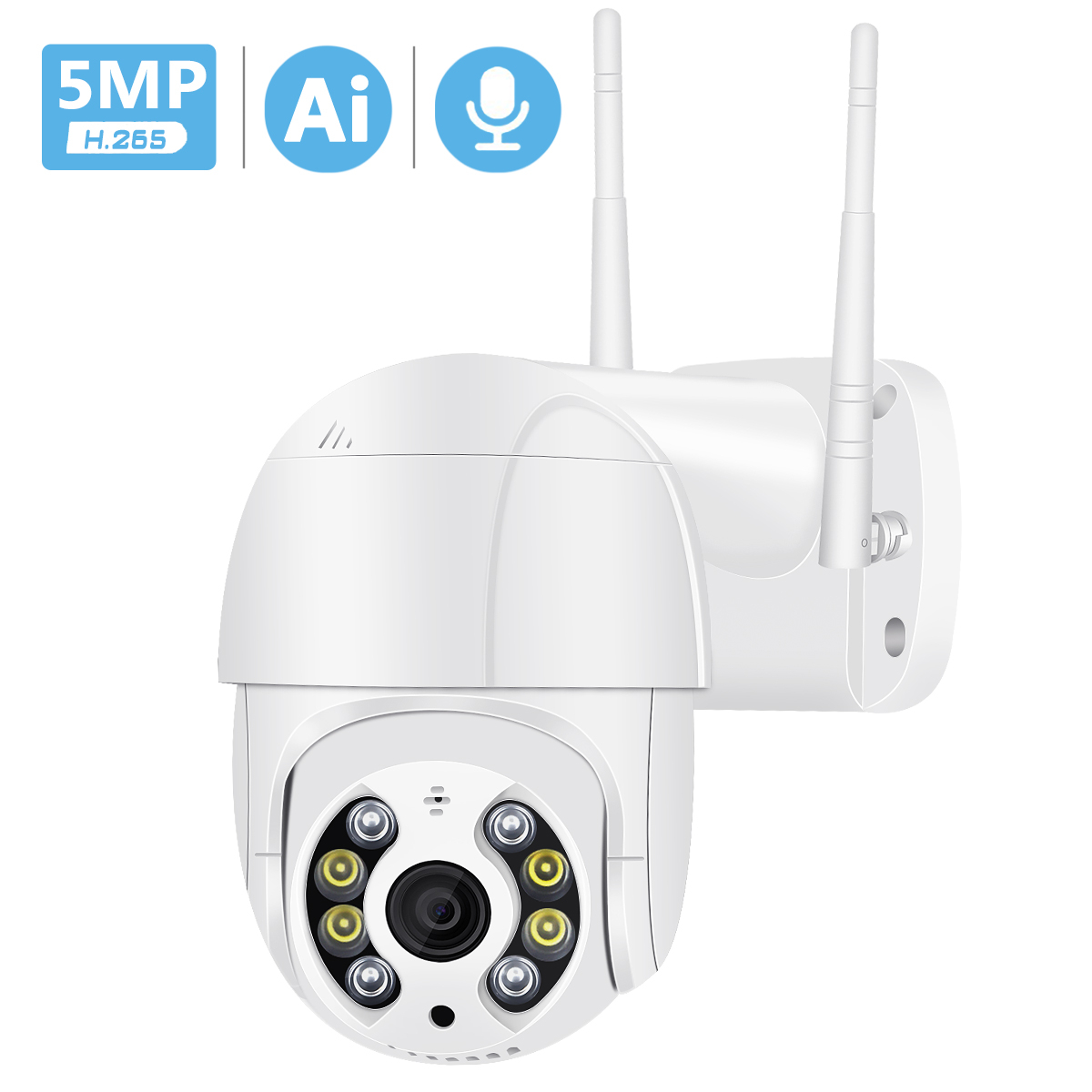 5MP PTZ IP Camera Wifi Outdoor AI Human Detection Audio 1080P Wireless Security CCTV Camera P2P RTSP 4X Digital Zoom Wifi Cam
5MP PTZ IP Camera Wifi Outdoor AI Human Detection Audio 1080P Wireless Security CCTV Camera P2P RTSP 4X Digital Zoom Wifi Cam