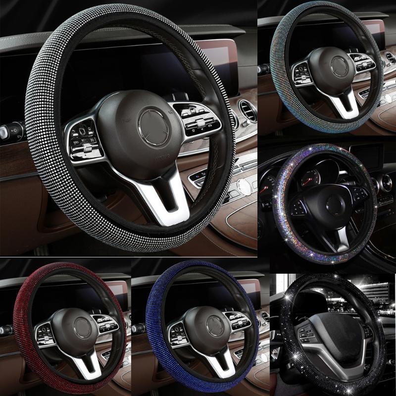 Steering Wheel Covers 6 Color Bling Diamond Car Cover Universal Elasticity Rainbow Vehicle Steering-wheel Protector Auto Accessories
Steering Wheel Covers 6 Color Bling Diamond Car Cover Universal Elasticity Rainbow Vehicle Steering-wheel Protector Auto Accessories