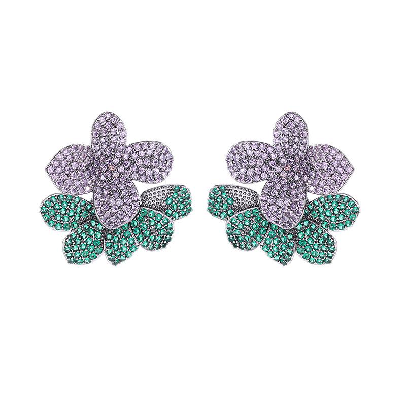 Dangle & Chandelier Summer Fashion Statement Flower Stud Earrings For Women Micro Pave Cubic Zirconia Banquet Designer Luxurious Jewelry, Silver
Dangle & Chandelier Summer Fashion Statement Flower Stud Earrings For Women Micro Pave Cubic Zirconia Banquet Designer Luxurious Jewelry, Silver