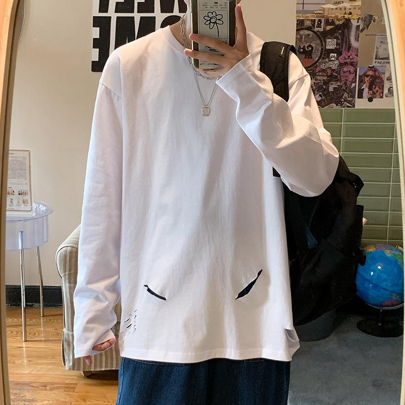 Men's T-Shirts Casual Hole Brief Solid Spring Autumn Men T Shirt Long Sleeve 2021 Trend Streetwear Oversized Black White Unisex Harajuku Kor
Men's T-Shirts Casual Hole Brief Solid Spring Autumn Men T Shirt Long Sleeve 2021 Trend Streetwear Oversized Black White Unisex Harajuku Kor