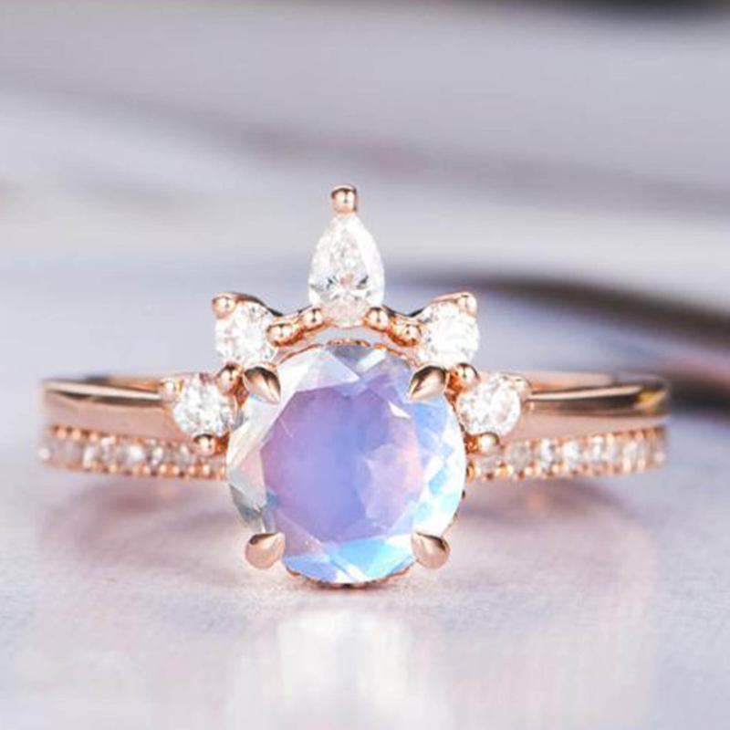 Cluster Rings Selling 925 Sterling Silver 7.0mm Natural Blue Moonstone Ring Sets For Women Gift, Golden;silver
Cluster Rings Selling 925 Sterling Silver 7.0mm Natural Blue Moonstone Ring Sets For Women Gift, Golden;silver