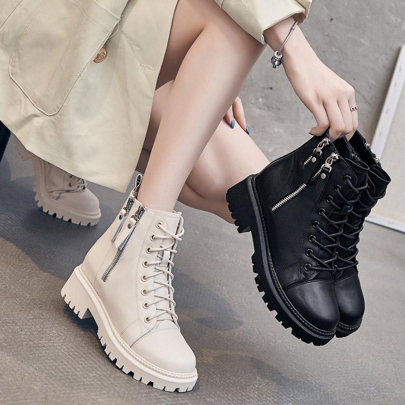Boots 2021 Women Genuine Leather Side Zipper Autumn Casual Motorcycle Ladies Thick Bottom Winter Booties, Beige
Boots 2021 Women Genuine Leather Side Zipper Autumn Casual Motorcycle Ladies Thick Bottom Winter Booties, Beige
