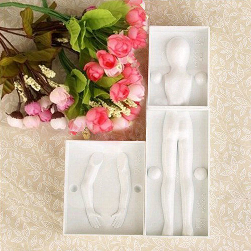 1 Set Cake Decorating Tools 3D People Shaped Sugar Fondant Mould Baking Accessories Human Body Kitchen Gadgets Cake Figure Mold