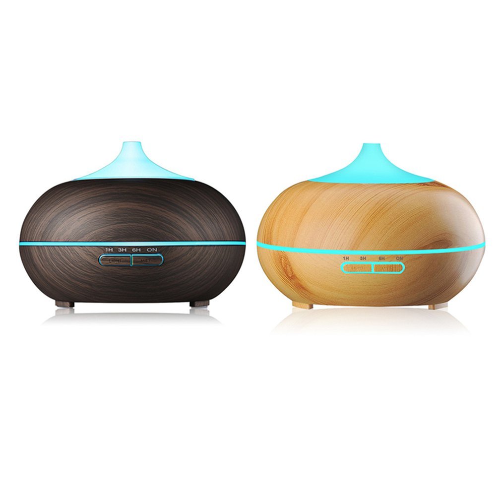 550Ml Distance control Ultrasone Air humidifier Flavour Essential oil Diffuser With Houtnerf 7 Color Changing Led Lighting