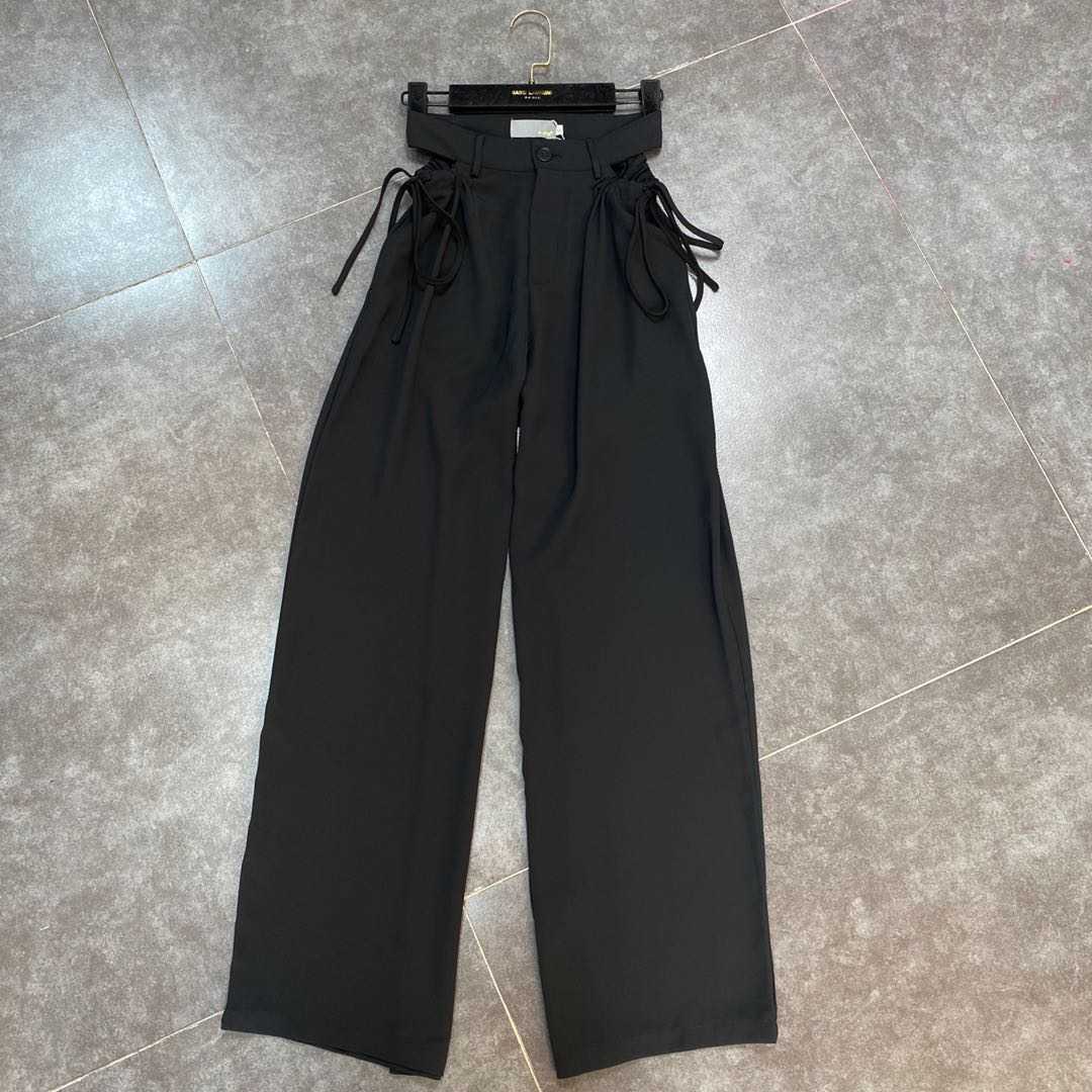 DEAT Women Hollow Out Drawstring Personality Pants Arrivals Temperament Fashion Spring Summer 11D1280 210709