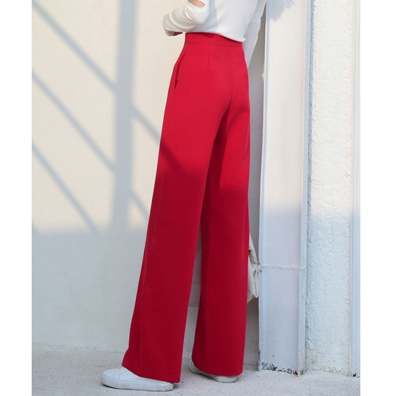Wonder Spring Summer Korean High Waist Vintage Wide Leg Pant Loose Casual Pants Women Trousers 210510