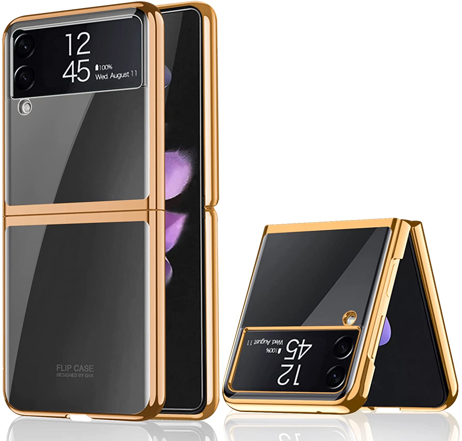 Designed for Samsung Galaxy Z Flip 3 5G Cases, Plating Frame Clear Cover, Ultra Thin PC Hard Anti-Scratch Full Protection Case-Gold
Designed for Samsung Galaxy Z Flip 3 5G Cases, Plating Frame Clear Cover, Ultra Thin PC Hard Anti-Scratch Full Protection Case-Gold
