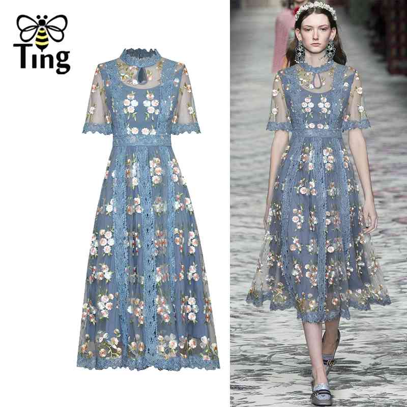 Runway Designer Luxury Embroidery Party Night Dresses Butterfly Lace Patchowrk A Line Midi Long Dress Vestidos Vintage 210513, Blue
Runway Designer Luxury Embroidery Party Night Dresses Butterfly Lace Patchowrk A Line Midi Long Dress Vestidos Vintage 210513, Blue