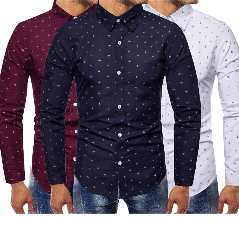 Men's Casual Shirts Explosive 4 Color Business Formal Large Size Shirt Anchor Print Long Sleeve Men, Blue
Men's Casual Shirts Explosive 4 Color Business Formal Large Size Shirt Anchor Print Long Sleeve Men, Blue