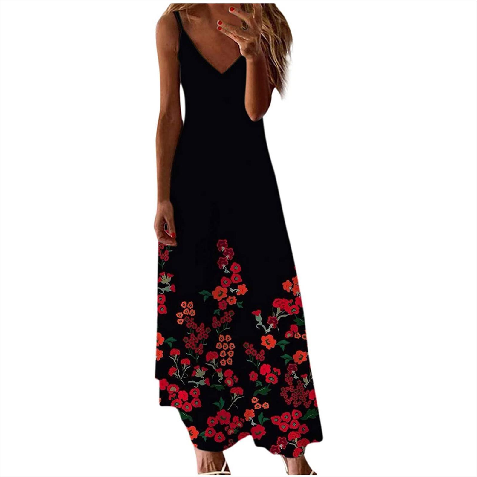casual plus size flowers womens dress print fashion v neck sleeveless maxi long, Black;gray
casual plus size flowers womens dress print fashion v neck sleeveless maxi long, Black;gray