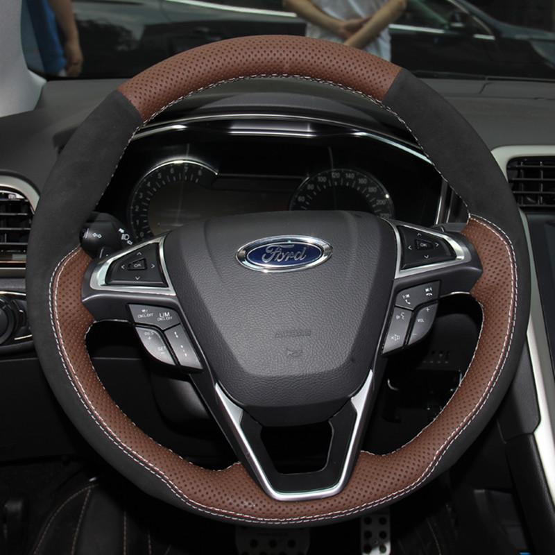 Steering Wheel Covers DIY Hand-Stitch Suede Leather Car Cover For Mondeo Edge Interior Auto Accessories 
Steering Wheel Covers DIY Hand-Stitch Suede Leather Car Cover For Mondeo Edge Interior Auto Accessories