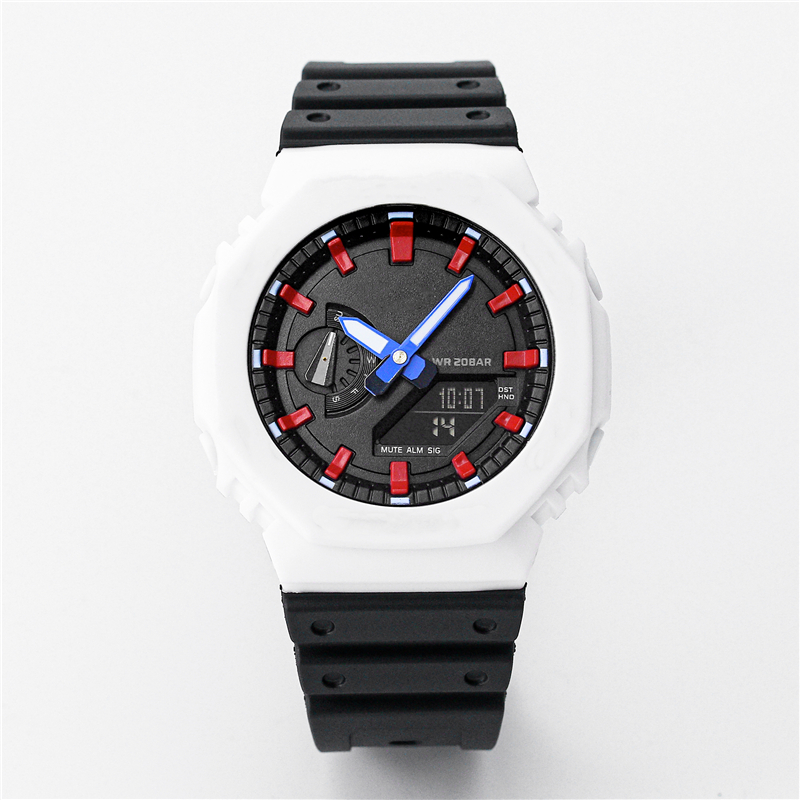Men's 2100 Digital Sports Waterproof Quartz Watch LED Dual Display World Time PU New Style, Slivery;brown
Men's 2100 Digital Sports Waterproof Quartz Watch LED Dual Display World Time PU New Style, Slivery;brown