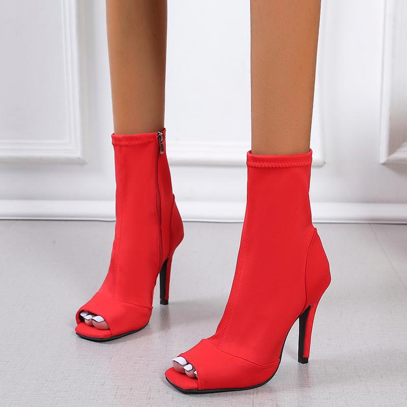 Dress Shoes Spring And Autumn Women's Ankle Boots Open Toe Stretch Cloth Sexy Hollow Stiletto High Heels Women 2021 Sandals, Yy520
Dress Shoes Spring And Autumn Women's Ankle Boots Open Toe Stretch Cloth Sexy Hollow Stiletto High Heels Women 2021 Sandals, Yy520