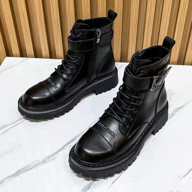 Boots Leather Autumn And Winter Women's High Top British Fashion Style Black Explosion, Shanli
Boots Leather Autumn And Winter Women's High Top British Fashion Style Black Explosion, Shanli