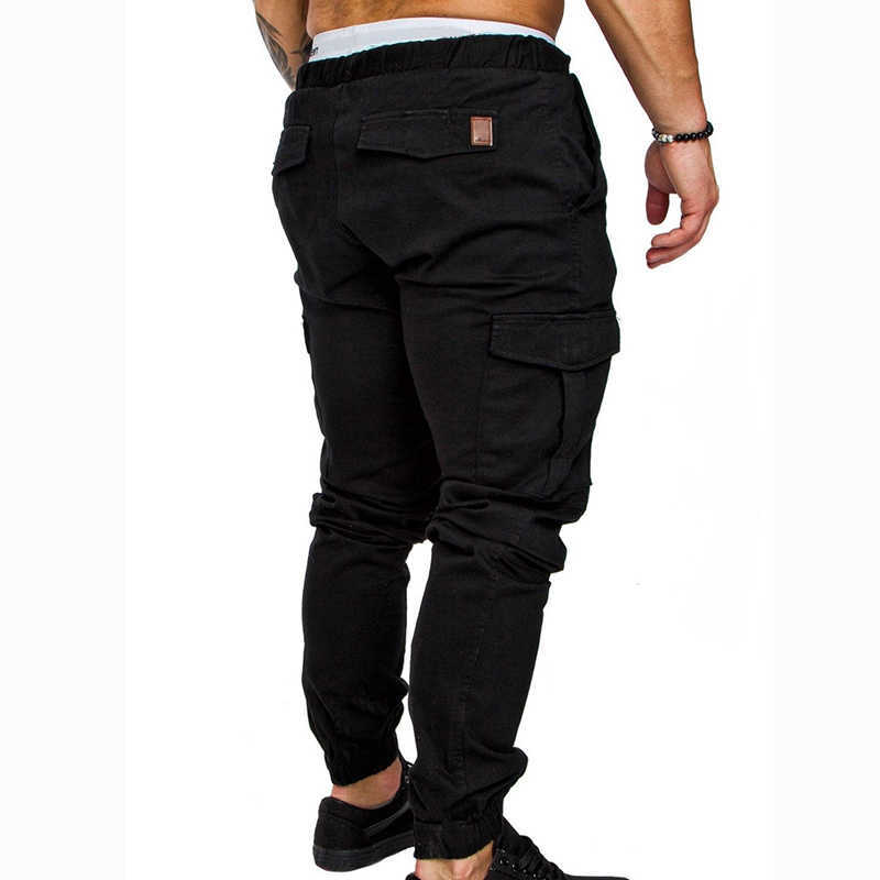 Covrlge Spring Men's Solid Color Casual Tether Elastic Sports Trousers Youth FashionTrousers MKX040 210810