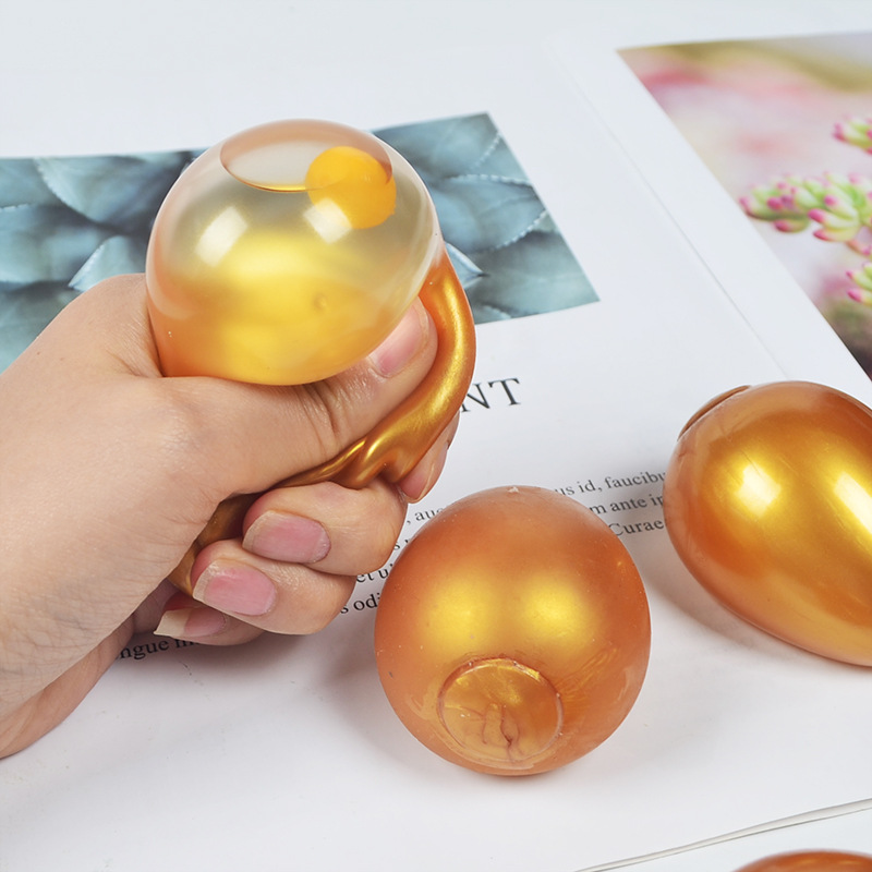 Squishy Egg Fidget Toy Simulation Eggs Splat Ball Anti Stress Venting Balls Funny Squeeze Toys Stress Relief Decompression Toys Anxiety Reliever