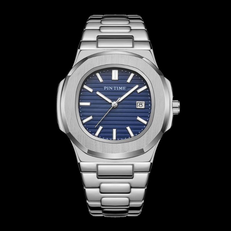 Fashion Men Sport Watch Nautilus Blue Dial Style Stainless Steel Quartz Movement Luxury Designer Military Male Female Wristwatches, Slivery;brown
Fashion Men Sport Watch Nautilus Blue Dial Style Stainless Steel Quartz Movement Luxury Designer Military Male Female Wristwatches, Slivery;brown