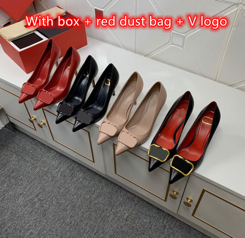 Designer-Women Luxury Thin Heel Shoes French Toe Female Footwear Metal V Buckle All Match Shallow Mouth 2021 New, Black
Designer-Women Luxury Thin Heel Shoes French Toe Female Footwear Metal V Buckle All Match Shallow Mouth 2021 New, Black
