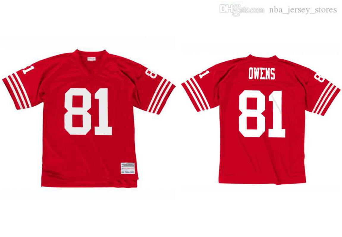 Stitched football Jersey 81 Terrell Owens 2002 Mitchell & Ness retro Rugby jerseys, Black;red
Stitched football Jersey 81 Terrell Owens 2002 Mitchell & Ness retro Rugby jerseys, Black;red