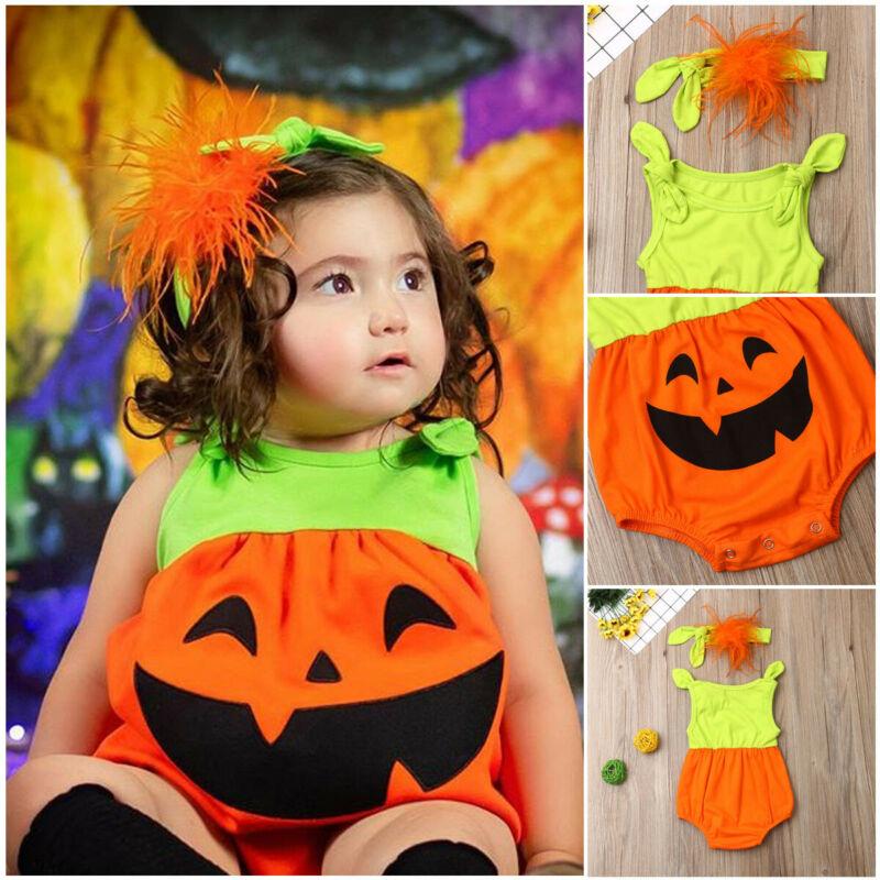 Clothing Sets Born Toddler Baby Girls Cute Lovely Halloween Party Pumpkin Print Sleeveless Jumpsuit Bodysuit +Headband Outfits Set, White
Clothing Sets Born Toddler Baby Girls Cute Lovely Halloween Party Pumpkin Print Sleeveless Jumpsuit Bodysuit +Headband Outfits Set, White
