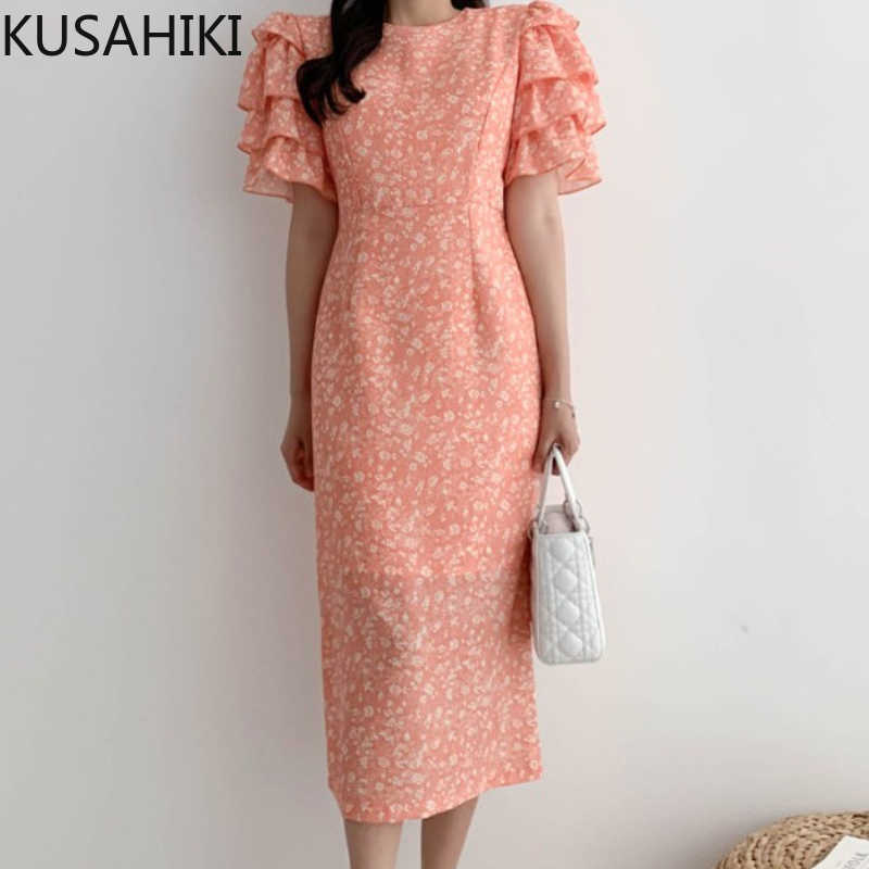 KUSAHIKI Korea Chic Floral Woman Dress Layered-ruffle Puff Sleeve Vestidos Femme High Waist Elegant Spring Summer Dresses 6H065 210602, Green
KUSAHIKI Korea Chic Floral Woman Dress Layered-ruffle Puff Sleeve Vestidos Femme High Waist Elegant Spring Summer Dresses 6H065 210602, Green