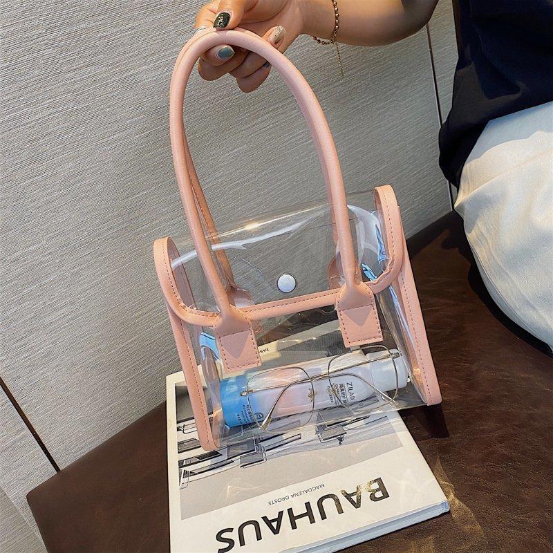 Evening Bags Women Bag 2021 Hand Summer Korean Fashion Handbag Women's Plastic Transparent Jelly Handbags
Evening Bags Women Bag 2021 Hand Summer Korean Fashion Handbag Women's Plastic Transparent Jelly Handbags