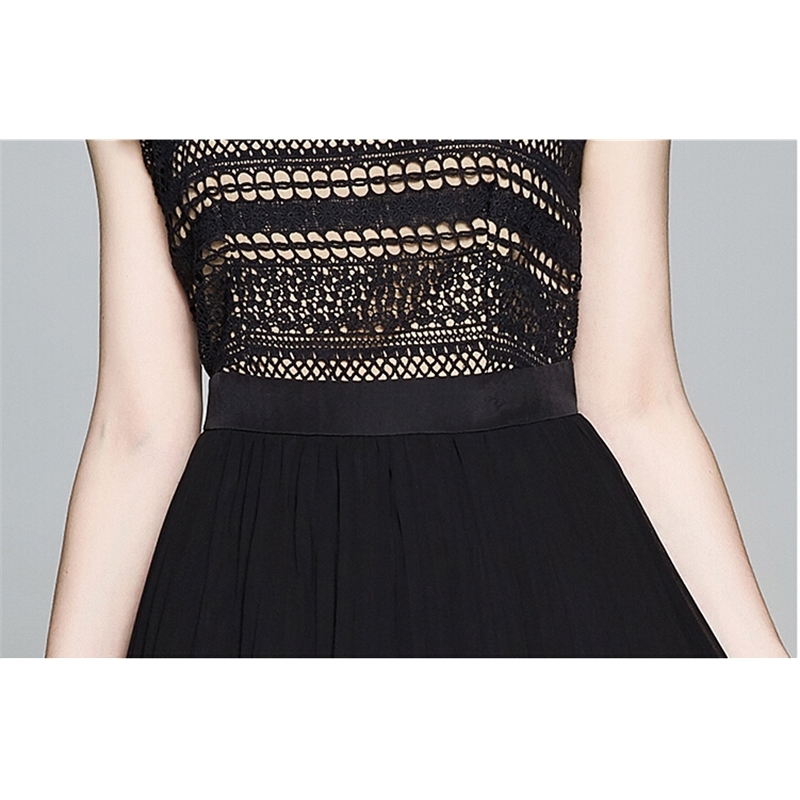 Fashion Runway Summer Dress Women Lace Patchwork Mesh Ruffle Vintage Self-Portrait Dresses Vestidos 210520