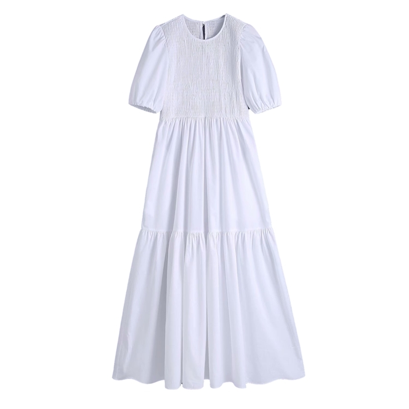 Sweet Women O Neck High Waist Dress Summer Fashion Ladies Preppy Style Fresh Female Honeycomb Grid Midi 210515