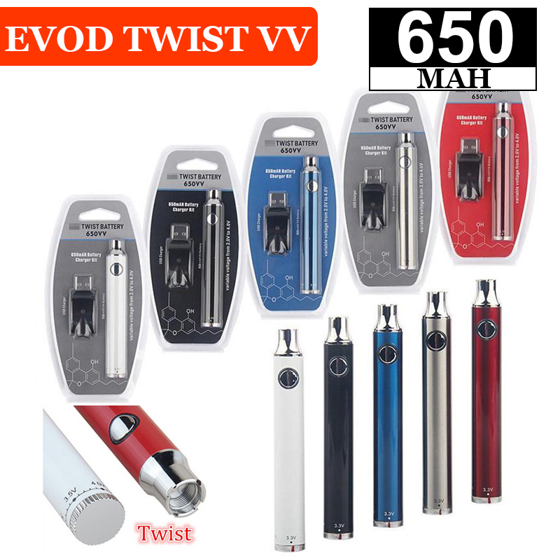 EVOD Twist Preheating Vape Pen Battery Charger Kit Variable Voltage 650mah 510 Thread Electronic Cigarette for D8 Cartridges Atomizer
EVOD Twist Preheating Vape Pen Battery Charger Kit Variable Voltage 650mah 510 Thread Electronic Cigarette for D8 Cartridges Atomizer