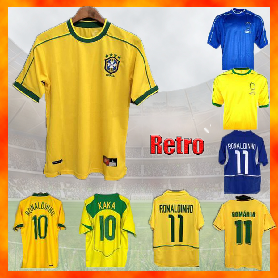 Retro Brazils 1994 1988 1998 2000 2002 2004 2006 soccer jerseys ROMARIO RONALDINHO RIVALDO KAKA 94 98 00 02 06 football shirt
Retro Brazils 1994 1988 1998 2000 2002 2004 2006 soccer jerseys ROMARIO RONALDINHO RIVALDO KAKA 94 98 00 02 06 football shirt