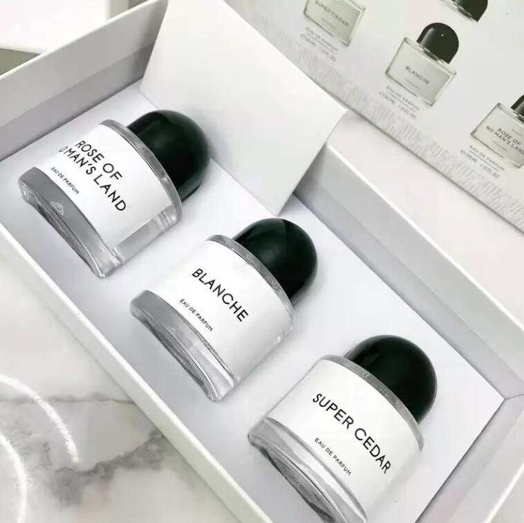 Byredo Perfume Set 30ml*3pcs Super Cedar Blanche Rose Of No Mans Land EDP Fragrance Spray Parfum Cologne Gift Box
