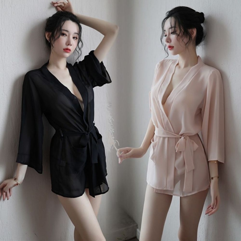 Sexy pajamas women summer charming erotic underwear tease fun transparent chiffon bathrobe nightdress passion Sao
Sexy pajamas women summer charming erotic underwear tease fun transparent chiffon bathrobe nightdress passion Sao