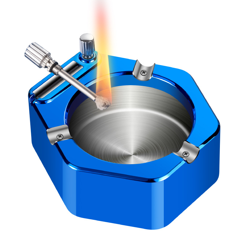Hexagon Creative Multifunctional Metal Ashtray 2 IN 1 Smoking Accessories Ten Thousand Match Lighter Cigarette Ash Tray Decorative Cigar Crafts
Hexagon Creative Multifunctional Metal Ashtray 2 IN 1 Smoking Accessories Ten Thousand Match Lighter Cigarette Ash Tray Decorative Cigar Crafts