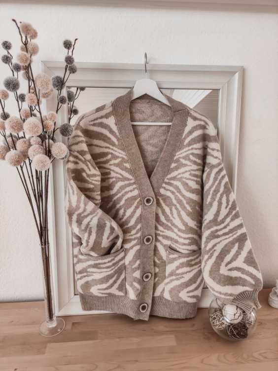 Spring Autumn Oversized Sweater Leopard Cardigan Casual Loose Female Knitted V-neck Jumper Fall Women Clothing 211007