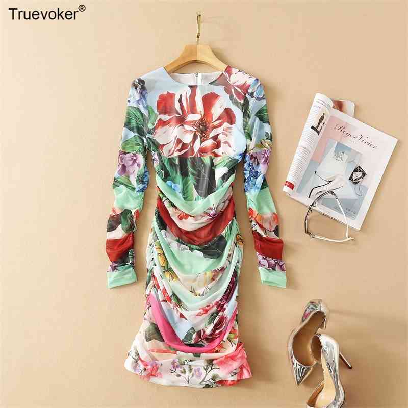Truevoker European Designer Sexy Sheath Party Dres's High End Full Sleeve Floral Print Lace Draped Mini Holiday Vestido 210602, Multi
Truevoker European Designer Sexy Sheath Party Dres's High End Full Sleeve Floral Print Lace Draped Mini Holiday Vestido 210602, Multi