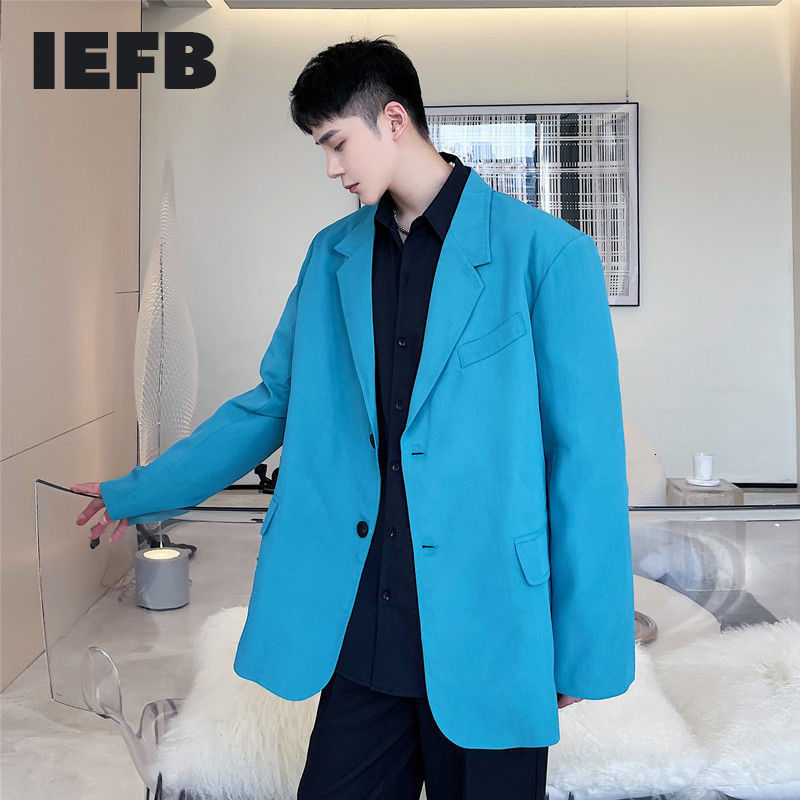 IEFB Spring Men's Blue Blazer British Style Fashion Suit Coat Loose Casual Korean Oversized Men's Clothing 9Y6295 210524, Aqua blue
IEFB Spring Men's Blue Blazer British Style Fashion Suit Coat Loose Casual Korean Oversized Men's Clothing 9Y6295 210524, Aqua blue