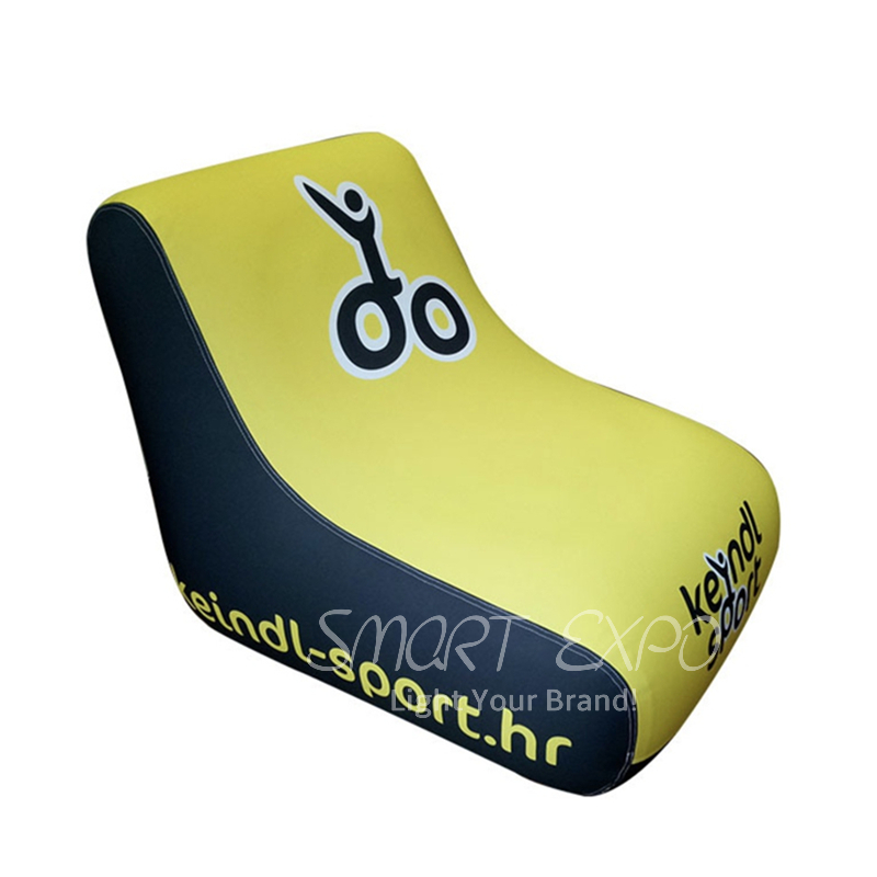 Inflatable Seating Chair with Custom Full Color Printing and Manual Pump
