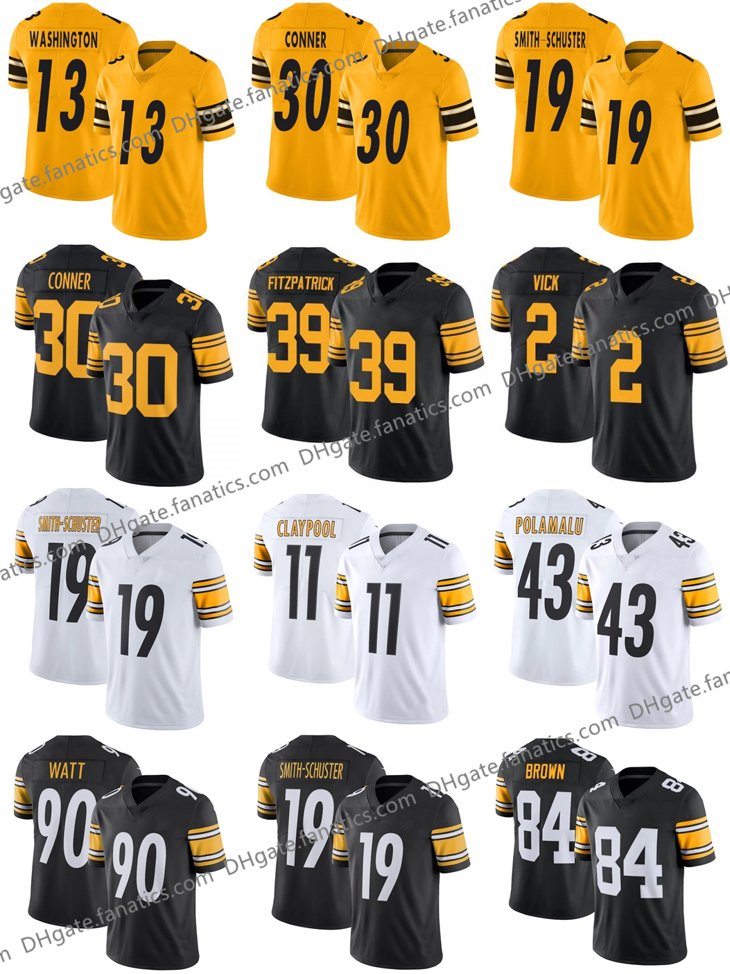T.J. Watt Najee Harris Football Limited Pat Freiermuth Ben Roethlisberger Cameron Heyward Troy Polamalu Jack Lambert Chase Claypool Jerome B, Black;red
T.J. Watt Najee Harris Football Limited Pat Freiermuth Ben Roethlisberger Cameron Heyward Troy Polamalu Jack Lambert Chase Claypool Jerome B, Black;red