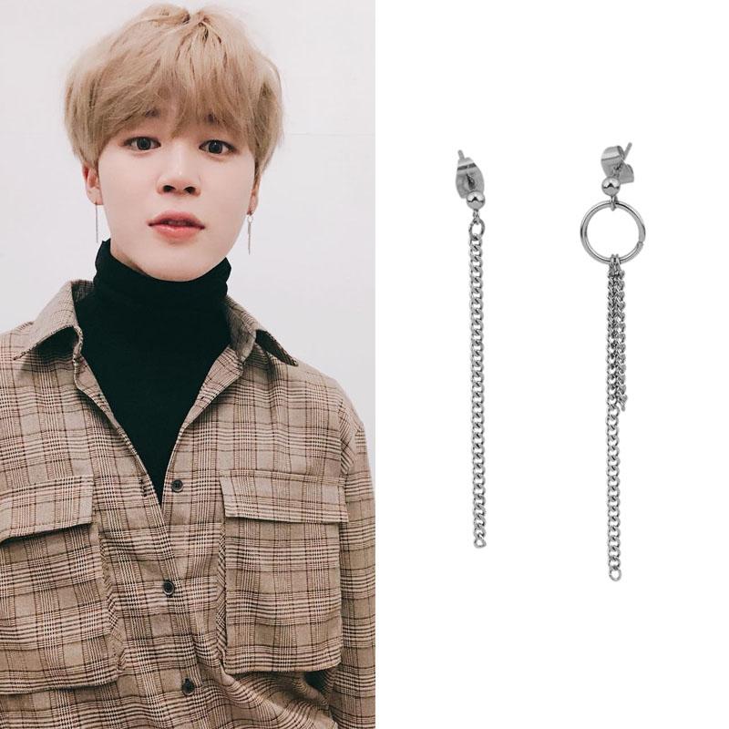 Minimalist Earrings Sexy Cold Wind Stainless Steel Chain Without Pierced Ear Clips Fashion Long Female Stud