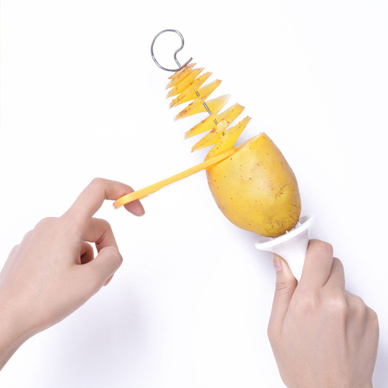 1Set Potato Spiral Cutter Cucumber Slicer Kitchen Accessories Vegetable Spiralizer Spiral Potato Cutter Slicer Kitchen Gadgets
