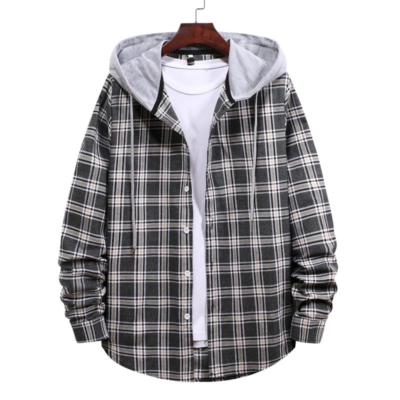 Men' Hoodies & Sweatshirts Men Women Couple Hooded Shirt Casual Plaid Long Sleeve Buttons Trun Down Collar Loose Jacket Coat, Navy
Men' Hoodies & Sweatshirts Men Women Couple Hooded Shirt Casual Plaid Long Sleeve Buttons Trun Down Collar Loose Jacket Coat, Navy