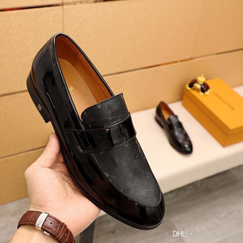 Top Fashion Designer Business Style Mens Shoes Black Brown Leather On Wedding F…