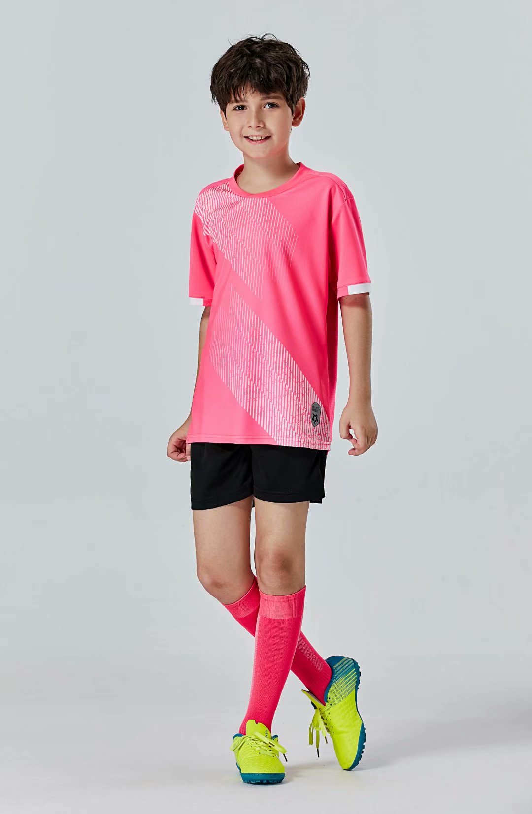 #085 Football uniform men+kids soccer Jersey printing team custom track and field sports short-sleeved shirt, Black;yellow
#085 Football uniform men+kids soccer Jersey printing team custom track and field sports short-sleeved shirt, Black;yellow