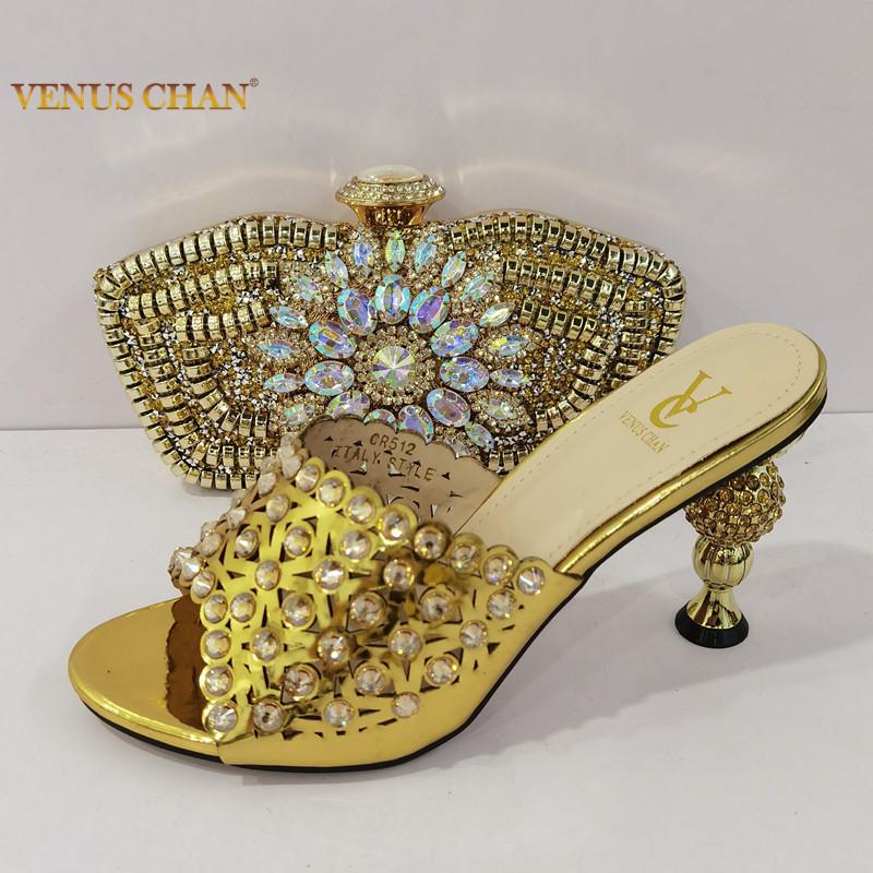 Dress Shoes 2021 Latest Mature Women Matching Bag In Gold Color Special Design High Quality Sandals For Wedding Party
Dress Shoes 2021 Latest Mature Women Matching Bag In Gold Color Special Design High Quality Sandals For Wedding Party