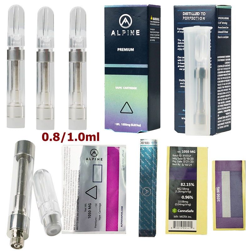 In Stock Alpine Vape Cartridges Packaging Atomizers E Cigarettes 0.8ml 1ml Ceramic Coil Carts 510 Thread Thick Oil Wax Kits Empty Cartridge
In Stock Alpine Vape Cartridges Packaging Atomizers E Cigarettes 0.8ml 1ml Ceramic Coil Carts 510 Thread Thick Oil Wax Kits Empty Cartridge