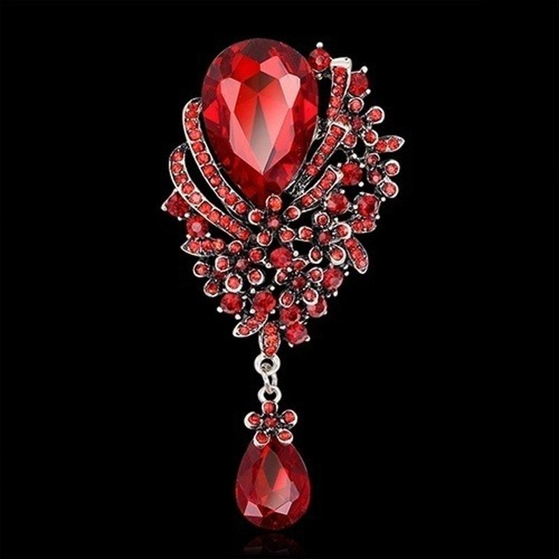 Pins, Brooches Classic Fashion Women Hollow Flower Shiny Water Drop Brooch Banquet Party Pin
Pins, Brooches Classic Fashion Women Hollow Flower Shiny Water Drop Brooch Banquet Party Pin